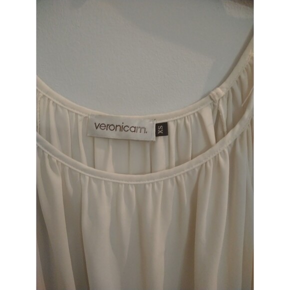 Veronicam Cold Shoulder Blouse Cream Xs boho Cottage Core Feminine - Picture 3 of 8